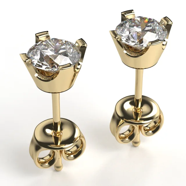 Diamond Earrings // Gold earrings // Natural diamonds // Lab diamonds // Gift // EAR16 · 6
