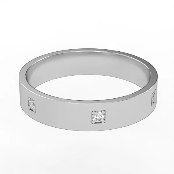 Diamond Wedding Ring // Gold wedding ring // CVD diamond // Gift for woman/Comfort Fit // WR20 · 1