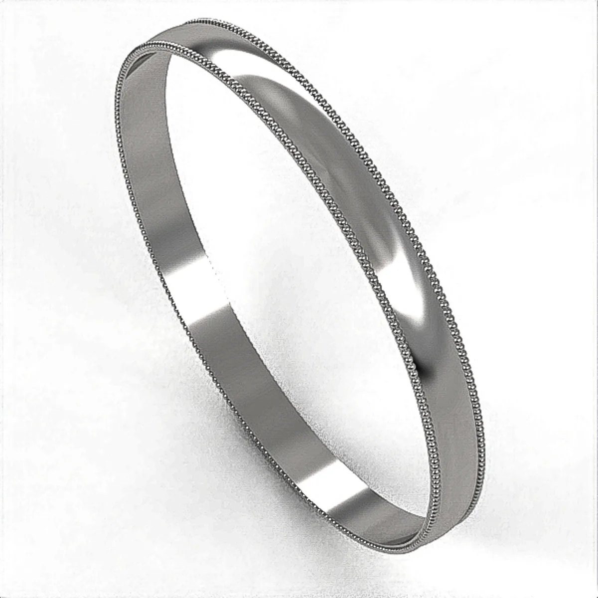 Gold bracelet // Solid band // For women // White gold // Bangle bracelet // BR14 · 3