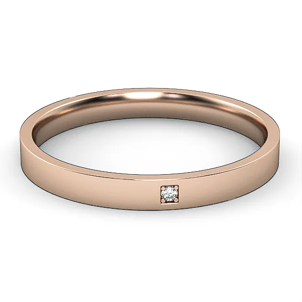 Diamond Wedding Ring // Gold wedding ring // CVD diamond // Gift for woman/Comfort Fit // WR40 · 2