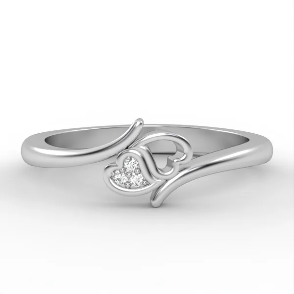 Heart ring //set with diamonds//gold ring//natural diamond//lab giamond//all size// model DR1 · 3