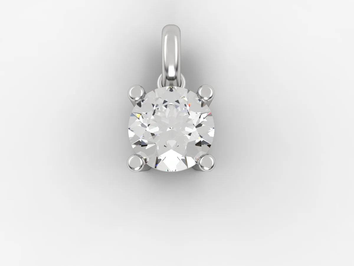 Solitaire Diamond Pendant // Gold Pendant // Natural Diamonds // Cultured Diamonds // Model DP18 · 7