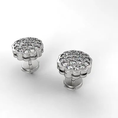 Gold earrings with diamonds//natural diamonds//lab diamonds//white gold//rose gold//ear19