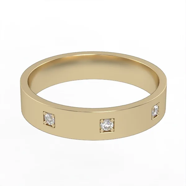 Diamond Wedding Ring // Gold wedding ring // CVD diamond // Gift for woman/Comfort Fit // WR13 · 3
