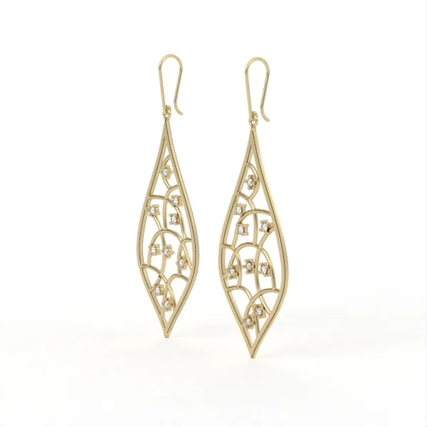 Drop Diamond Earrings // Exquisite craftsmanship with lab-grown or natural diamonds // Perfect gift. EAR14 · 2