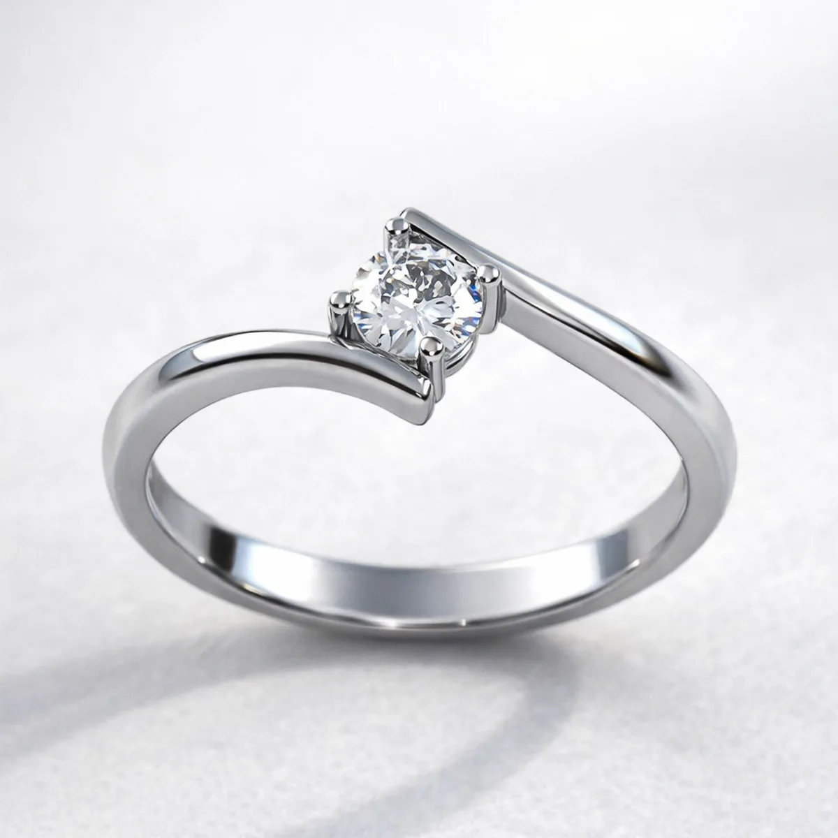 Engagement Ring // Diamond Band // Wedding Ring // White Gold // Rose gold // ER1 · 4