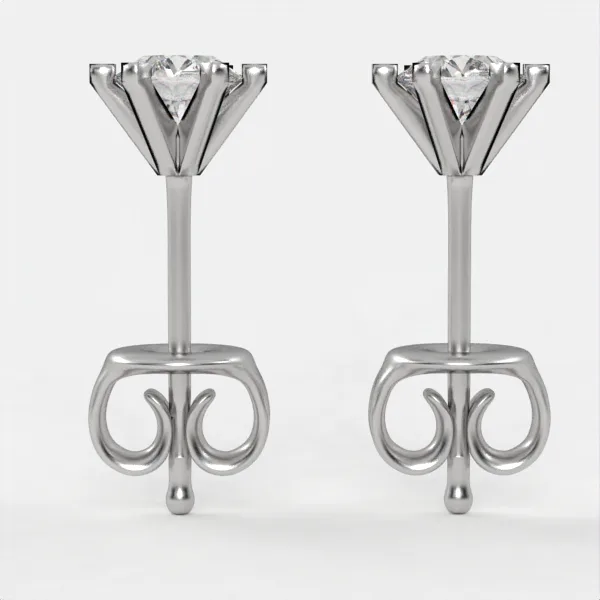 Diamond Earrings // Gold earrings // Natural diamonds // Lab diamonds // Gift // EAR17 · 5