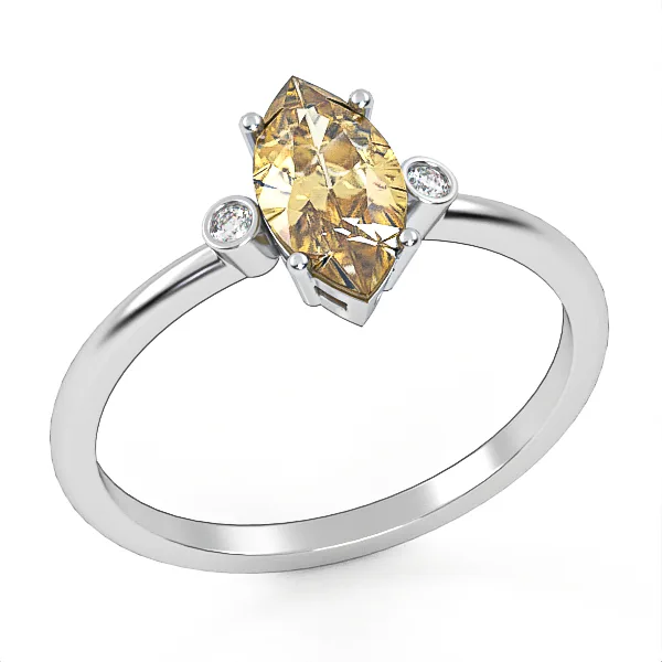 Gold ring//citriner ing//Natural Diamonds//CVD diamonds//for women//GSR6 · 1