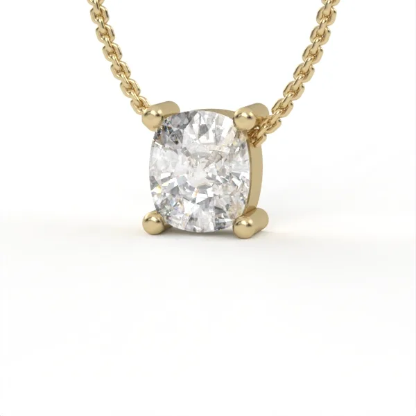 Gold // Pendant // Natural diamond // CVD diamond // 0.5 carat // Cushion, DP35 · 1