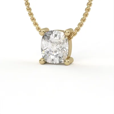 Gold// pendant//natural diamond//CVD diamond// 0.5 carat// kushion, DP35
