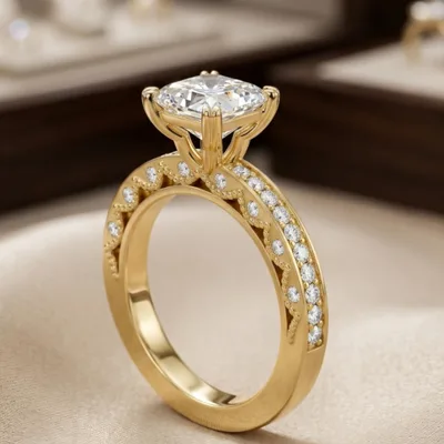 Diamond ring // Gold ring // CVD or natural diamond // For women // Model DR28