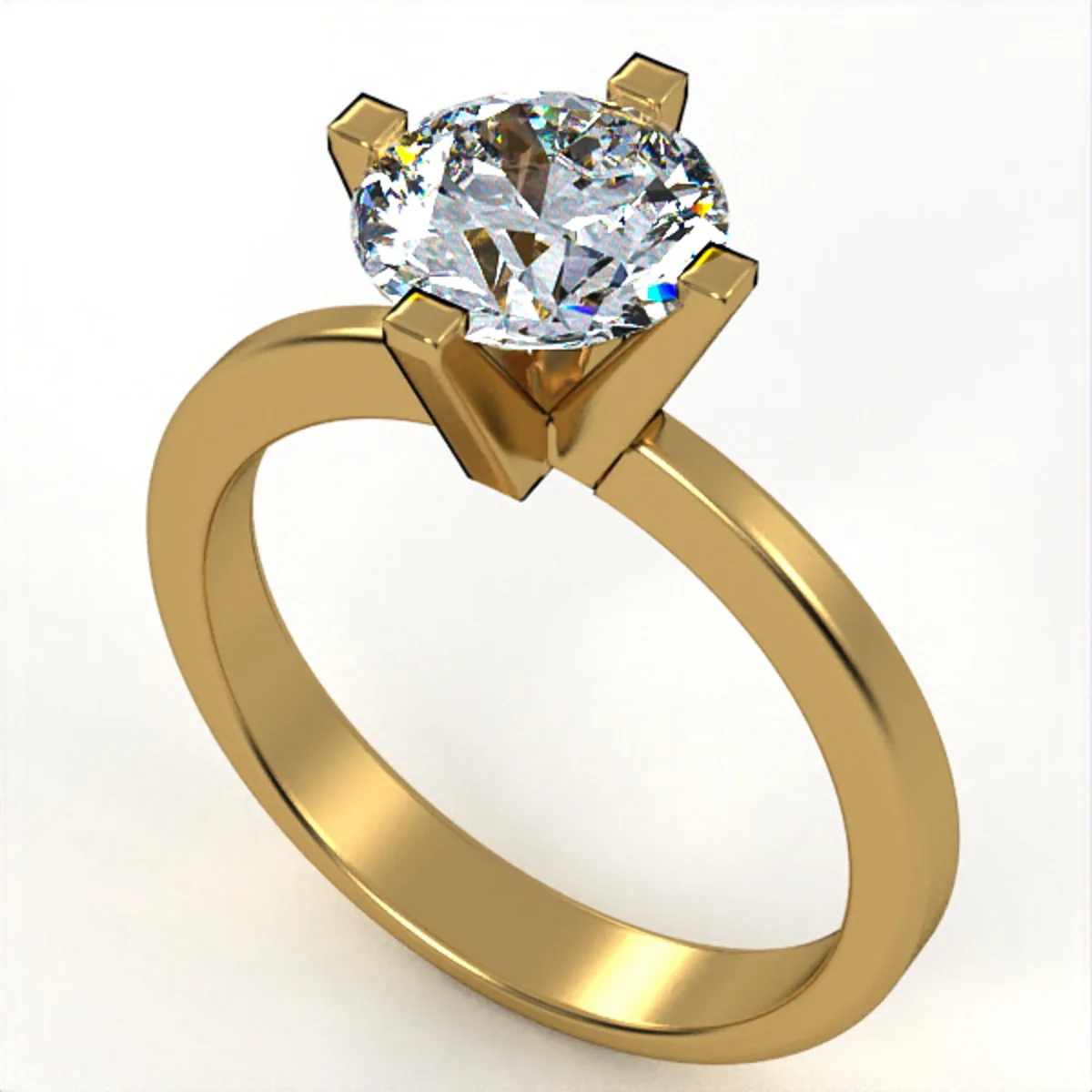 Diamond ring//engagement ring//gift for her//gold band//all size//model ER24 · 1