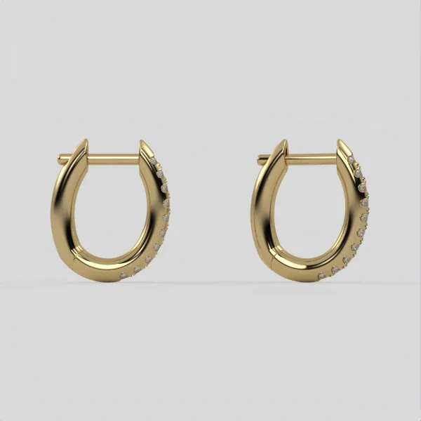 Kids earrings // Gold earring // Earrings with zircons // Gift for girl // EAR18 · 6