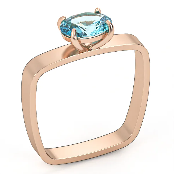Gold Ring//Blue Topaz//gift for women//gemstone jewelry//GSR8 · 2