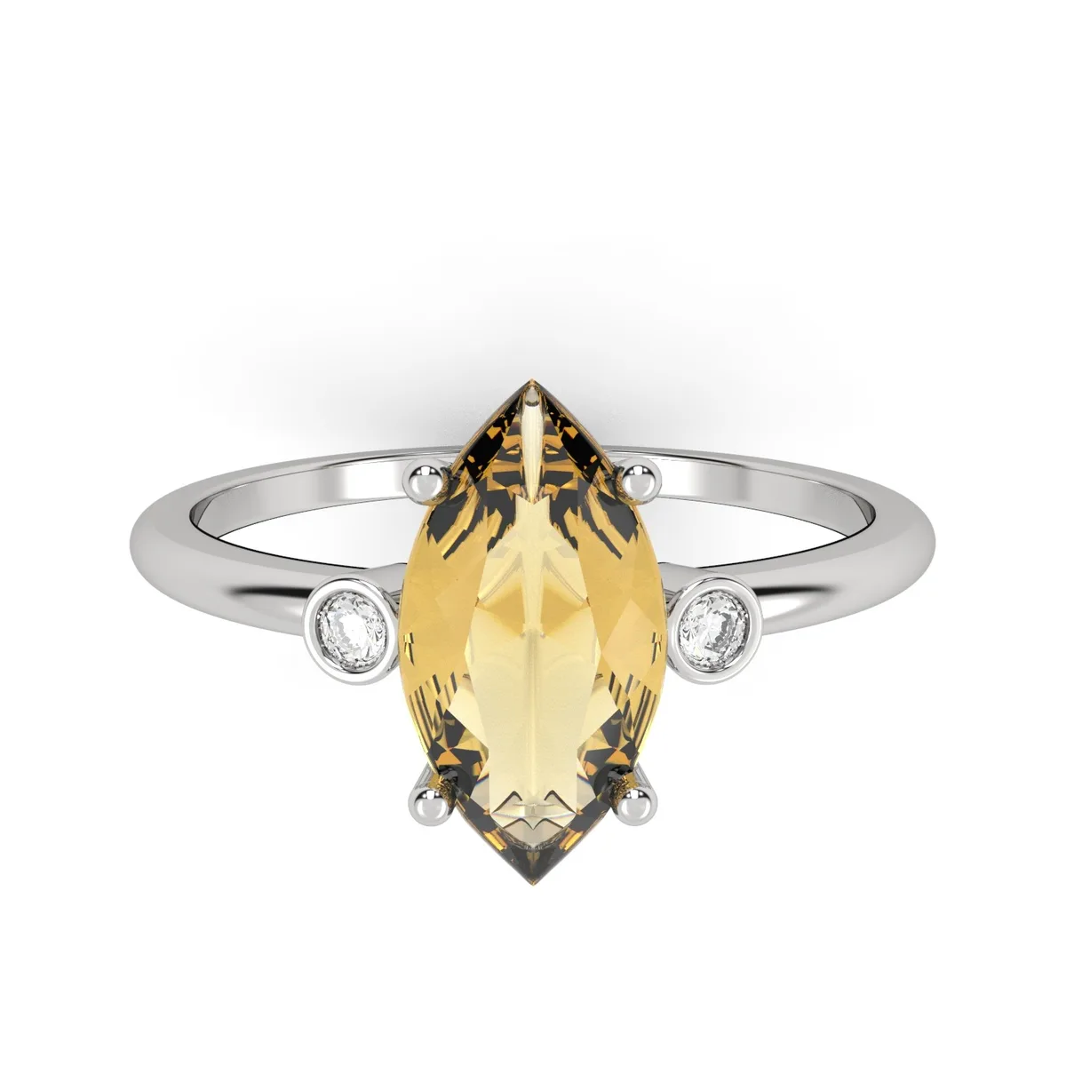 Silver Ring // Citrine & Zircon // Jewelry gift // For Women // Model SR6 · 3