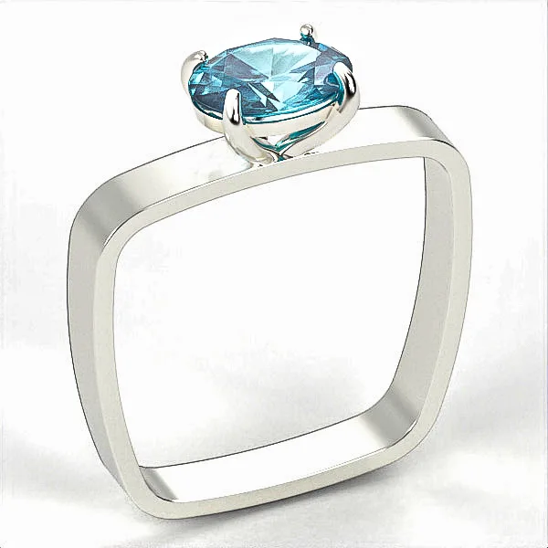 Silver Ring // Blue Topaz // Gift for Women // Model SR8 · 1