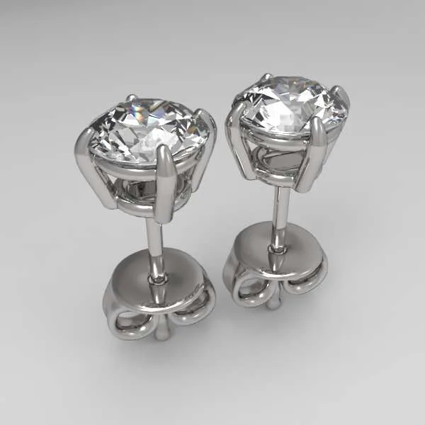 Diamond Earrings // Gold earrings // Natural diamonds // Lab diamonds // Gift // EAR7 · 3