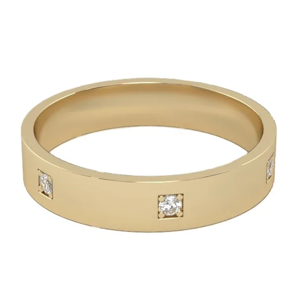 Diamond Wedding Ring // Gold wedding ring // CVD diamond // Gift for woman/Comfort Fit // WR20 · 3