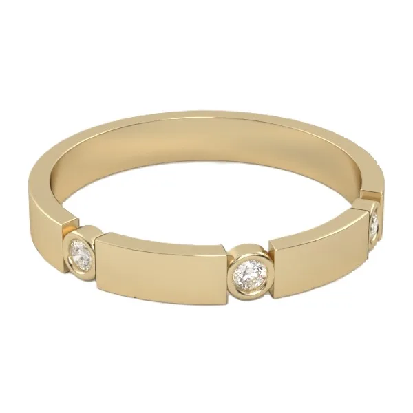 Diamond ring // Wedding gold ring // CVD diamond // Gift for women // Model WR15 · 3