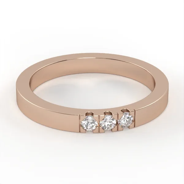 Diamond ring // Gold wedding ring // CVD diamond // Gift for woman // Model WR3 · 2
