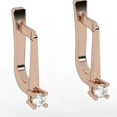 Elegant gold earrings for everyday wear. Ideal gift for anniversaries or birthdays. EAR9 · 3