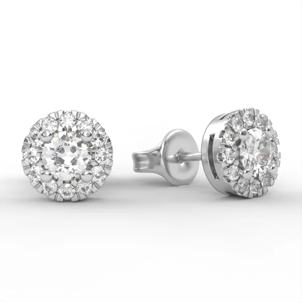 Diamond earrings // Gold earrings // For women // For girl // Gift // Present. EAR2 · 1