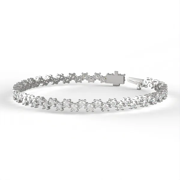 Lab diamonds Bracelet, natural diamonds bracelet, white gold bracelet, rose gold bracelet, all size, model BR8 · 2