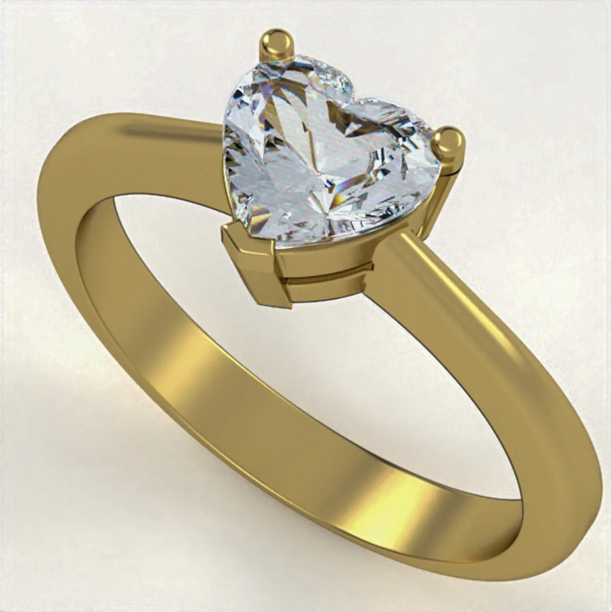 Heart-Shape Diamond Engagement Ring // White Gold // Rose gold // Gift for women // Model ER19 · 5
