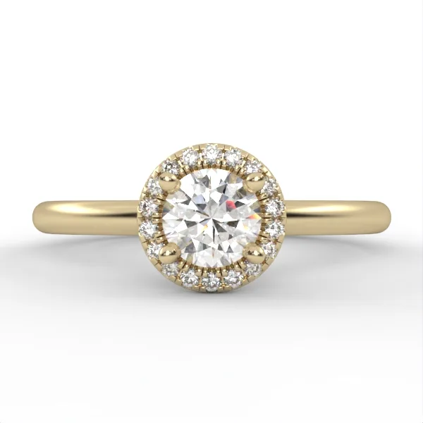 Halo Engagement Ring // Diamond Band // Wedding Ring // White Gold // Rose gold // ER5 · 3