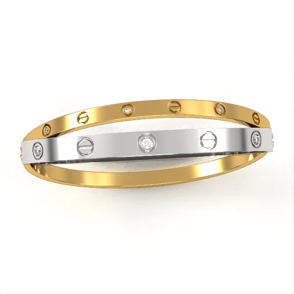 Gold Bracelet with Diamonds Model BR18 · 5