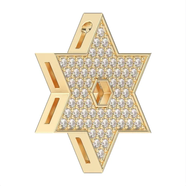 Star of David // Diamond Pendant // Gold pendant // For women // For men // Gift // Model DP15 · 1