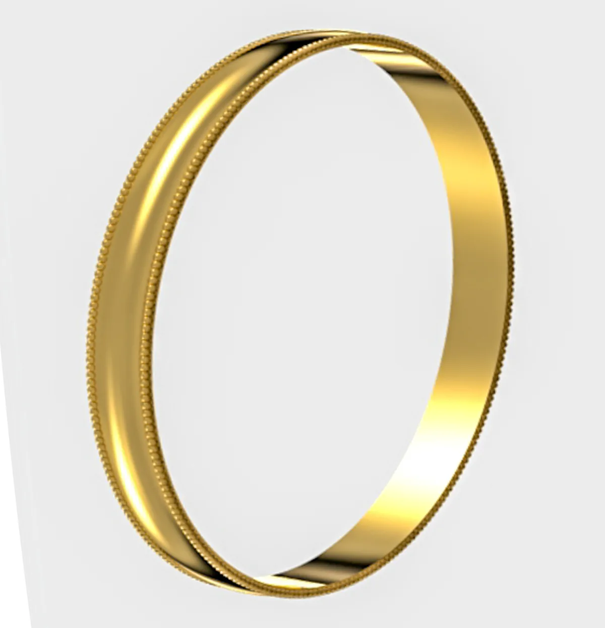 Gold bracelet // Solid band // For women // White gold // Bangle bracelet // BR14 · 1