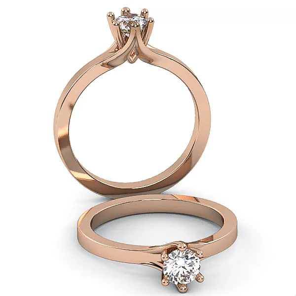Engagement Ring // Diamond Band // Wedding Ring // White Gold // Rose gold // ER3 · 2
