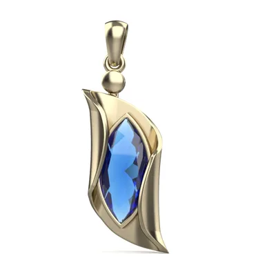 Blue Topaz Pendant // Gold Pendant // Jewelry Gift // Elegant Necklace for Women // Zodiac Birthstone Accessory // DP19