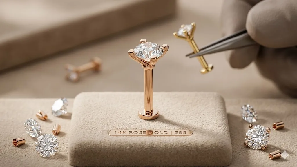 Lab Diamond Gold Piercing Model PR1 · 4