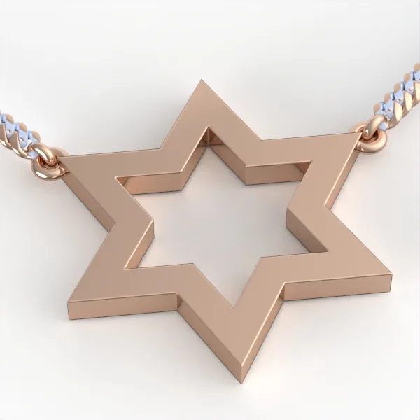 Star of David // Gold Pendant // Birthday present // Gift for women // For men // Model DP25 · 2