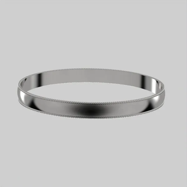 Gold bracelet // Solid band // For women // White gold // Bangle bracelet // BR14 · 5
