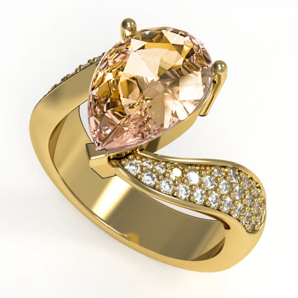 Diamonds ring// Gold ring// natural giamond// CVD diamond// engagrment band//DR16 · 3