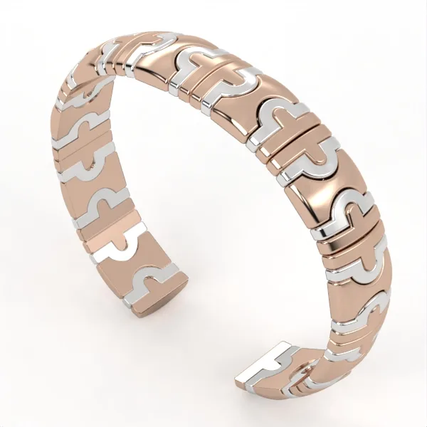 Hard bracelet, gold bracelet, combined bracelet, model BR6 · 2