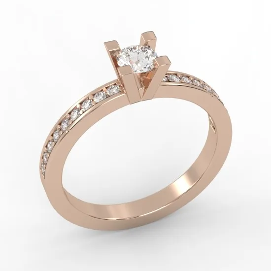 Engagement Ring // Diamond Band // Wedding Ring // White Gold // Rose gold // ER2 · 3