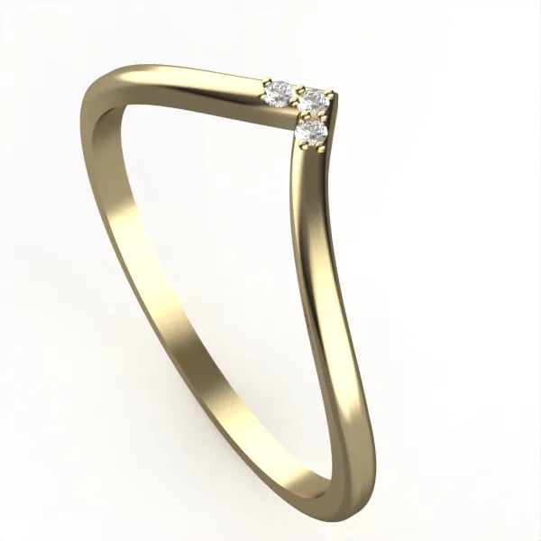 Gold ring//diamond ring//Elegant Sparkling Jewelry//Perfect Birthday or Special Occasion Gift// model DR6 · 6