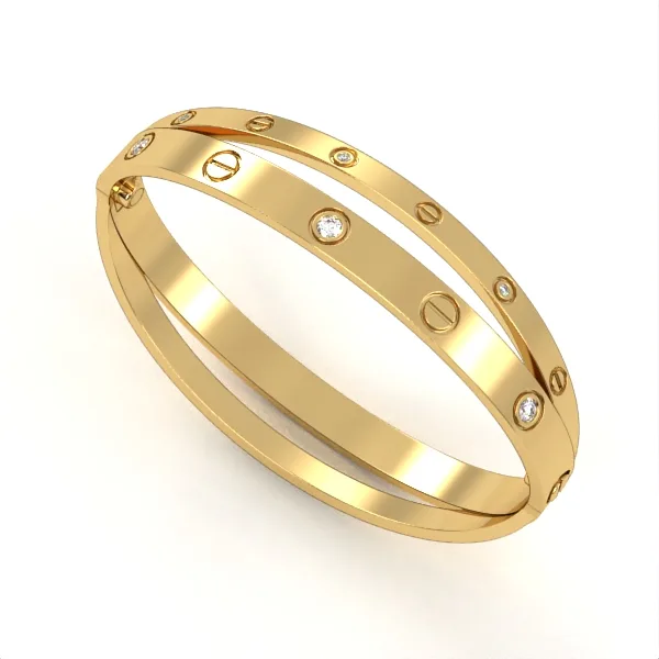 Gold Bracelet with Diamonds Model BR18 · 4
