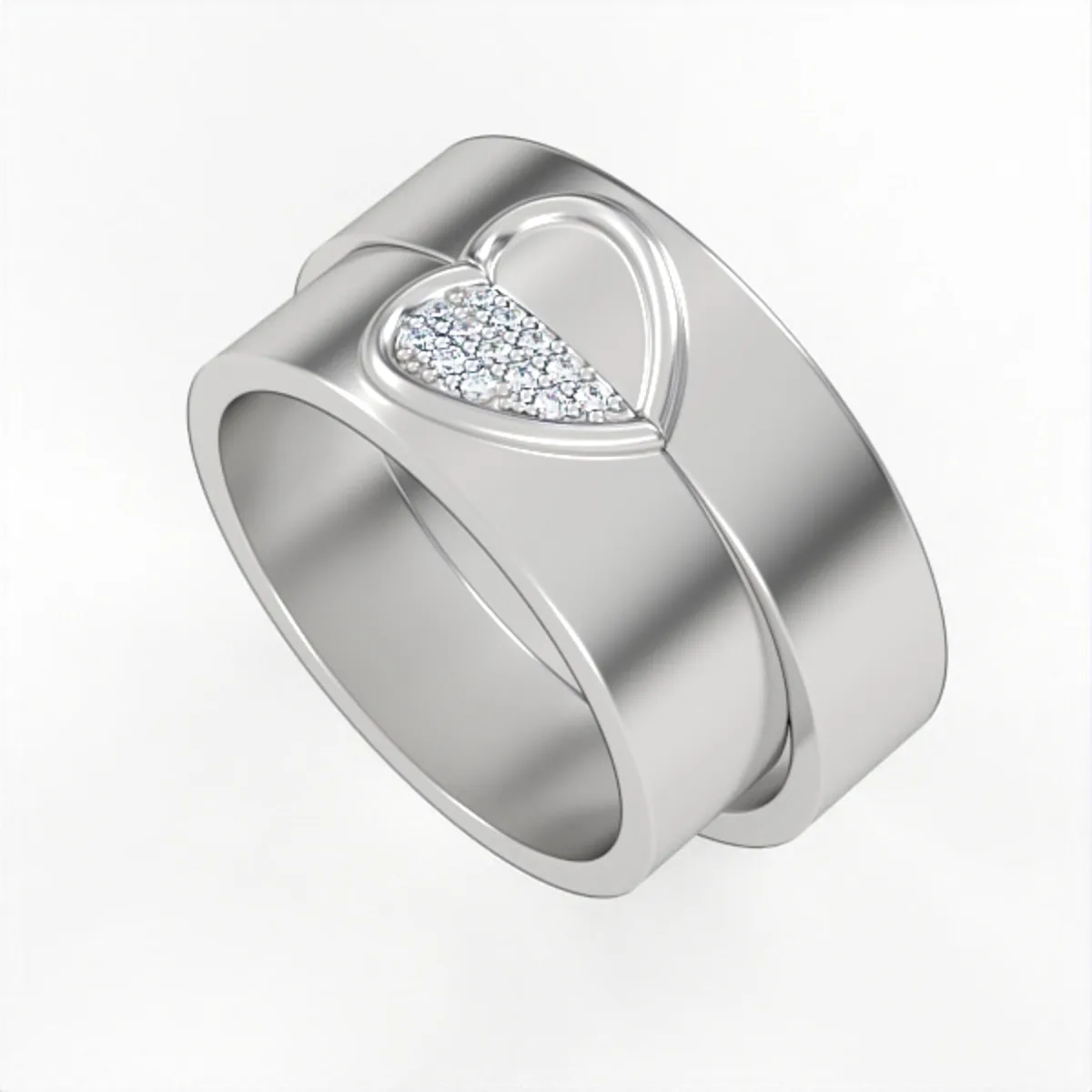 Jewelry STL file // Rings STL model // Wedding bands // Set wedding rings // WR46 · 2