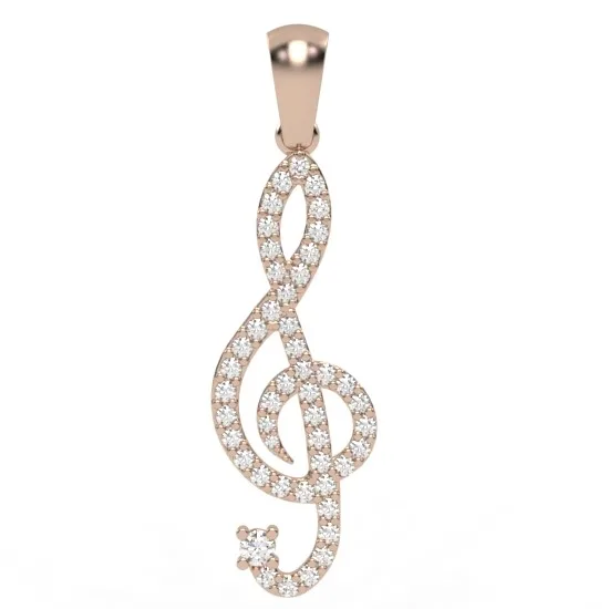 Diamond Pendant // Gold pendant // Natural diamonds // Lab diamonds // Model DP7 · 3