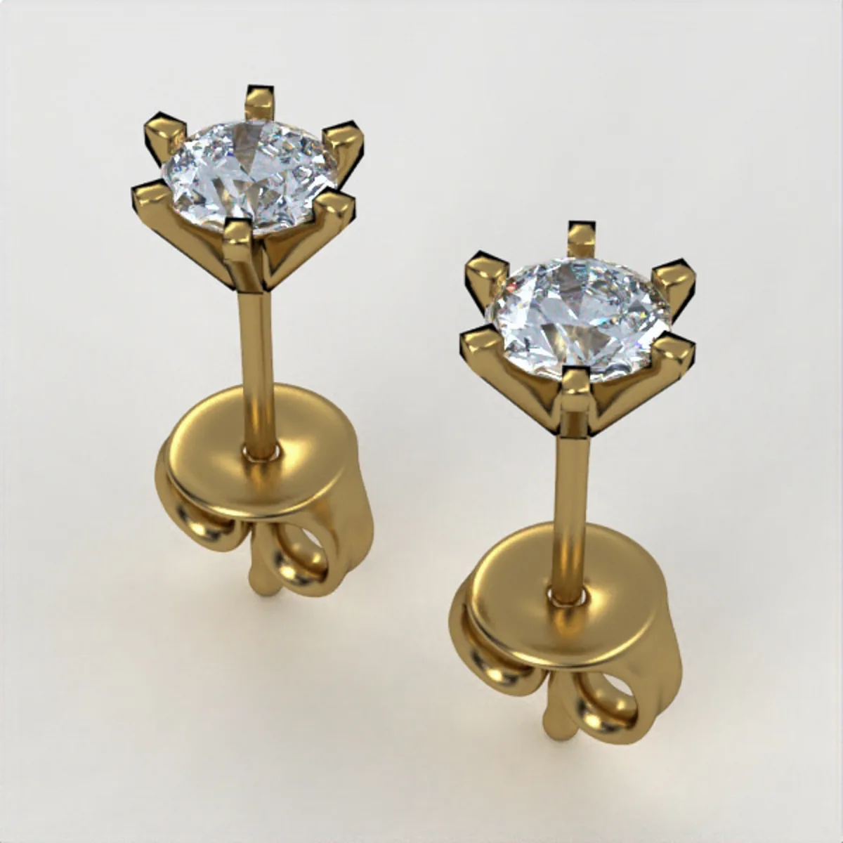 Diamond Earrings // Gold earrings // Natural diamonds // Lab diamonds // Gift // EAR17 · 2