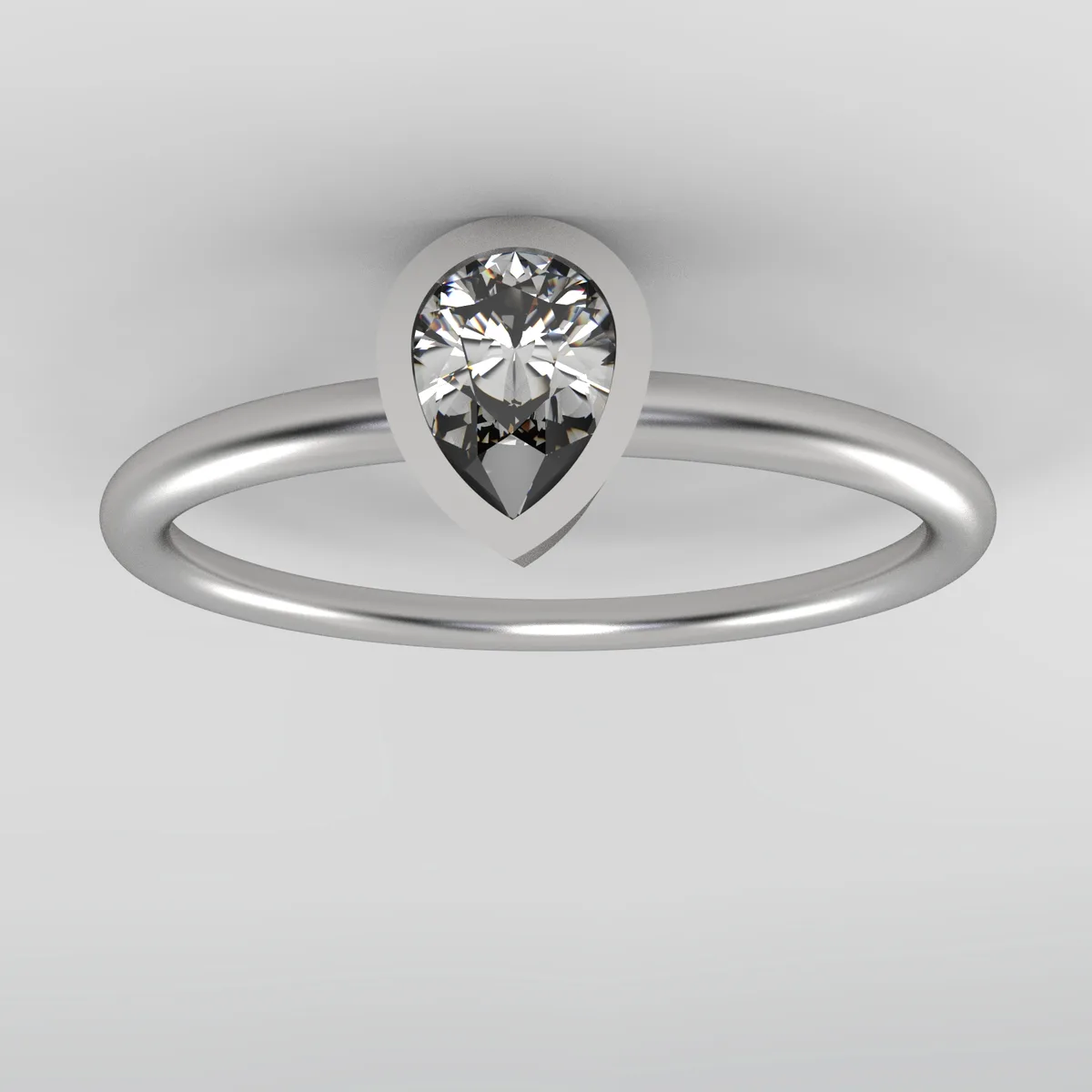Diamond ring// Engagement ring//drop diamond//natural or CVD diamonds//Model DR25 · 2