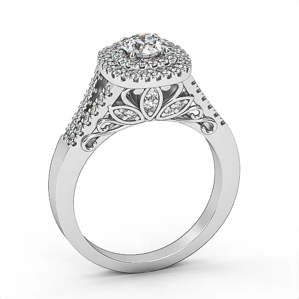 Diamond ring // Engagement Ring // Ring with diamonds // Natural diamond ring,Model ER15 · 3