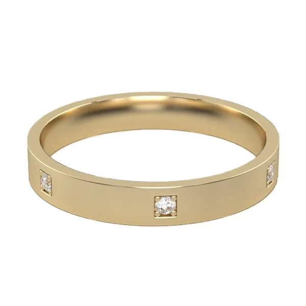 Diamond Wedding Ring // Gold wedding ring // CVD diamond // Gift for woman // For men // Comfort Fit // WR38 · 3