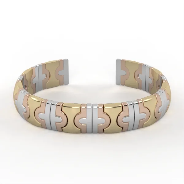 Hard bracelet, gold bracelet, combined bracelet, model BR6 · 4