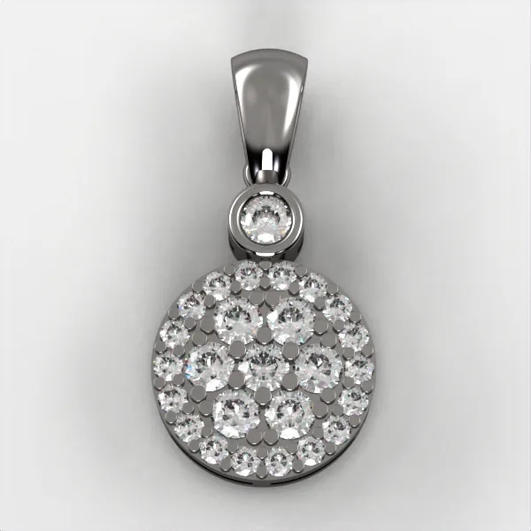 Round Diamond Pendant Model DP8 · 3